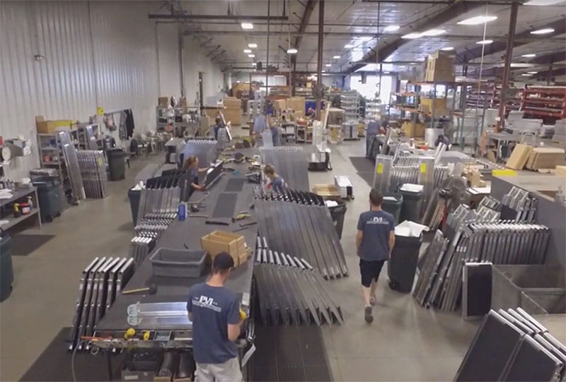 PVI ramps warehouse with workers