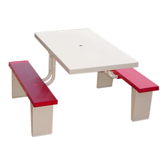 Picnic Table with Red Seats
